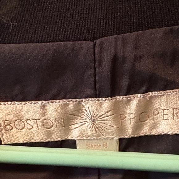 Boston Proper Black Lace-Up Leather Jacket - Picture 2 of 7